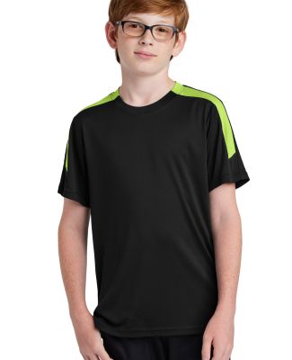 Sport Tek YST100 Sport-Tek<sup></sup> Youth Compet in Blk/lmshk