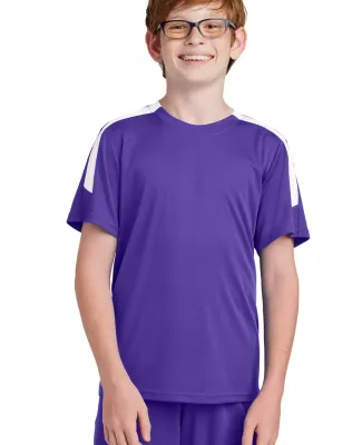 Sport Tek YST100 Sport-Tek<sup></sup> Youth Compet in Purple/wh