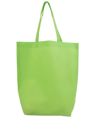 Q-Tees Q1251 Non-Woven Gusset Bottom Tote in Lime green