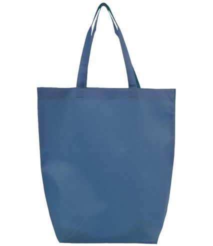Q-Tees Q1251 Non-Woven Gusset Bottom Tote in Navy