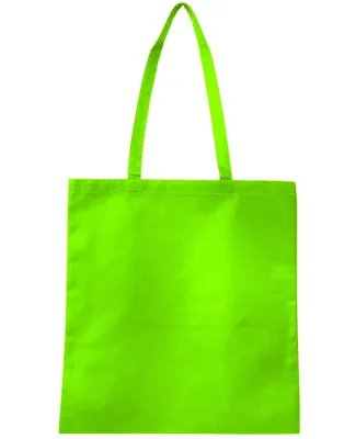 Q-Tees Q126300 Non-Woven Tote Bag in Lime green