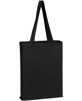 Q-Tees Q800GS Canvas Gusset Promotional Tote in Black
