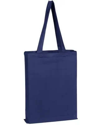 Q-Tees Q800GS Canvas Gusset Promotional Tote in Navy
