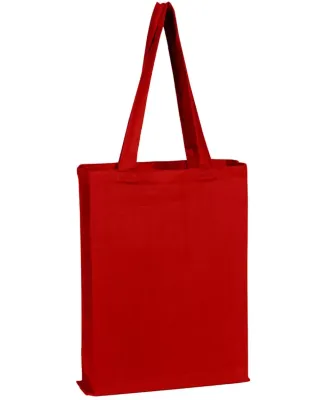 Q-Tees Q800GS Canvas Gusset Promotional Tote in Red