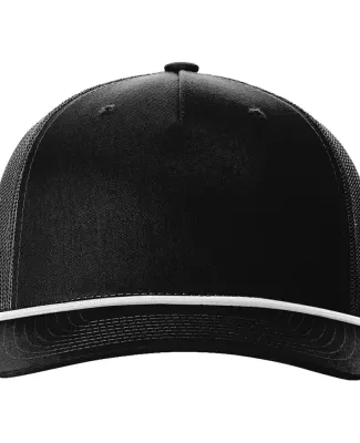 Richardson Hats 112FPR Rope Trucker Cap in Black/ white