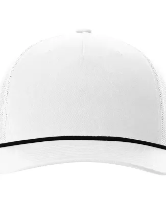 Richardson Hats 112FPR Rope Trucker Cap in White/ black