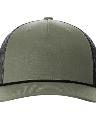 Richardson Hats 112FPR Rope Trucker Cap in Loden green/ black