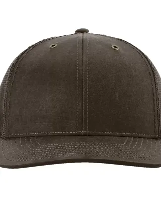 Richardson Hats 112WF Oil Cloth Trucker Cap in Brown