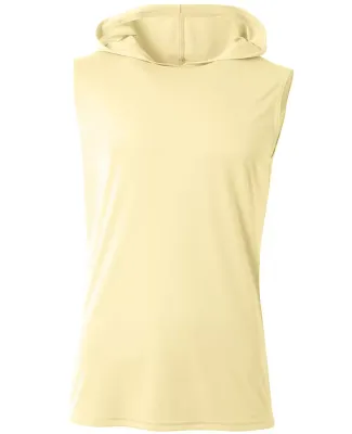 A4 Apparel NB3410 Youth Sleeveless Hooded T-Shirt in Light yellow