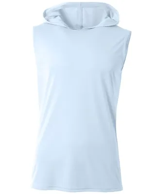 A4 Apparel NB3410 Youth Sleeveless Hooded T-Shirt in Pastel blue