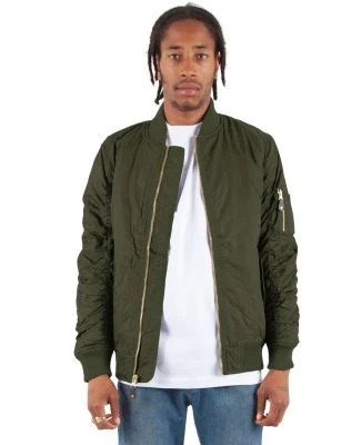 Shaka Wear Retail SHBJ Adult Bomber Jacket in Olive