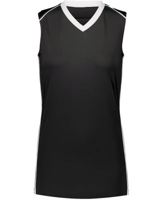 Augusta Sportswear 1687 Women's Rover Jersey in Black/ white