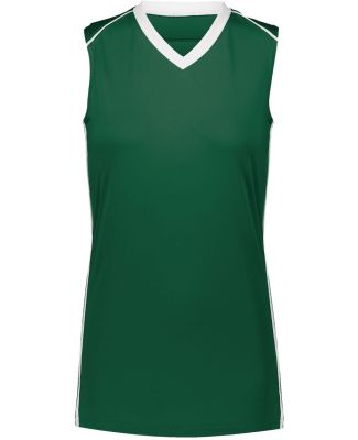 Augusta Sportswear 1687 Women's Rover Jersey in Dark green/ white