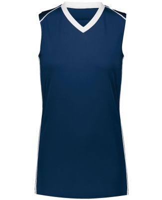 Augusta Sportswear 1687 Women's Rover Jersey in Navy/ white