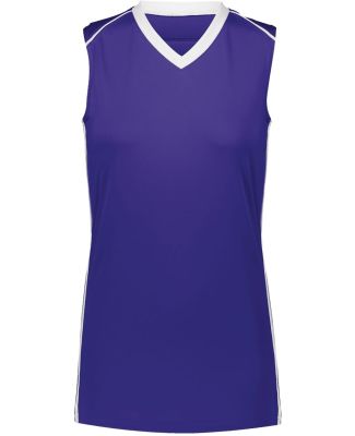 Augusta Sportswear 1687 Women's Rover Jersey in Purple/ white