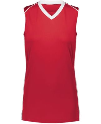 Augusta Sportswear 1687 Women's Rover Jersey in Scarlet/ white