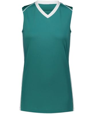 Augusta Sportswear 1687 Women's Rover Jersey in Teal/ white