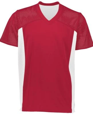 Augusta Sportswear 264 Reversible Flag Football Je in Scarlet/ white