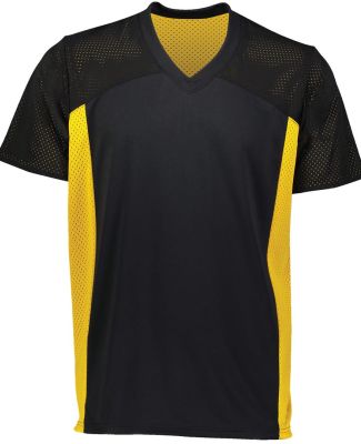 Augusta Sportswear 265 Youth Reversible Flag Footb in Black/ gold