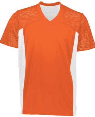 Augusta Sportswear 265 Youth Reversible Flag Footb in Orange/ white
