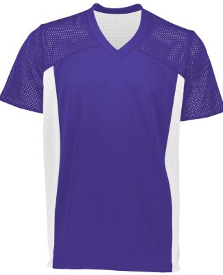 Augusta Sportswear 265 Youth Reversible Flag Footb in Purple/ white