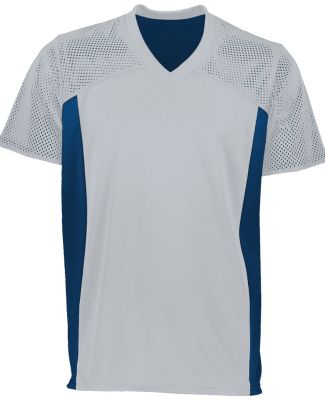 Augusta Sportswear 265 Youth Reversible Flag Footb in Silver/ navy