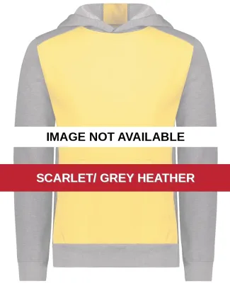 Augusta Sportswear 6866 Youth Eco Revive™ Three- Scarlet/ Grey Heather
