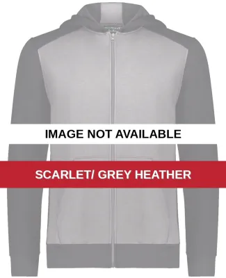 Augusta Sportswear 6900 Youth Eco Revive™ Three- Scarlet/ Grey Heather