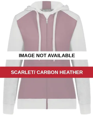 Augusta Sportswear 6901 Women's Eco Revive™ Thre Scarlet/ Carbon Heather