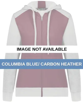 Augusta Sportswear 6901 Women's Eco Revive™ Thre Columbia Blue/ Carbon Heather