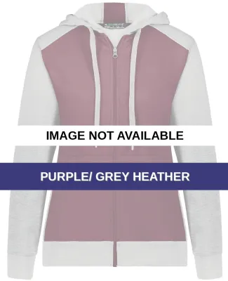 Augusta Sportswear 6901 Women's Eco Revive™ Thre Purple/ Grey Heather
