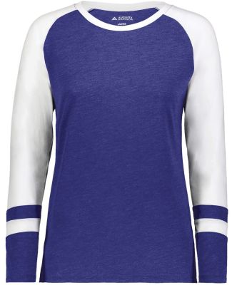 Augusta Sportswear 2917 Women's Triblend Fanatic 2 in Purple/ white