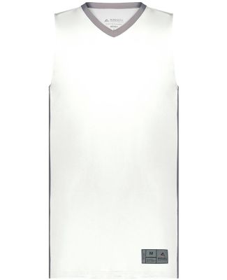 Augusta Sportswear 6886 Match-Up Basketball Jersey in White/ graphite