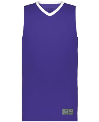 Augusta Sportswear 6887 Youth Match-Up Basketball  in Purple/ white