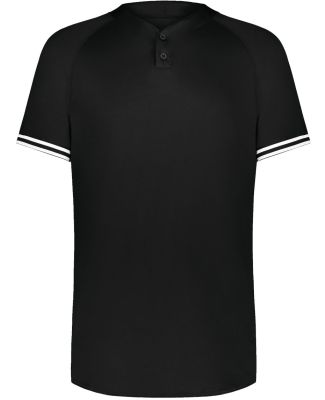 Augusta Sportswear 6905 Cutter Henley Jersey in Black/ white