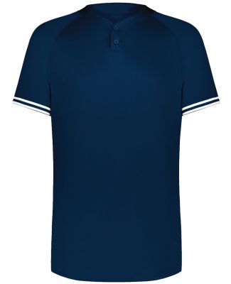 Augusta Sportswear 6905 Cutter Henley Jersey in Navy/ white