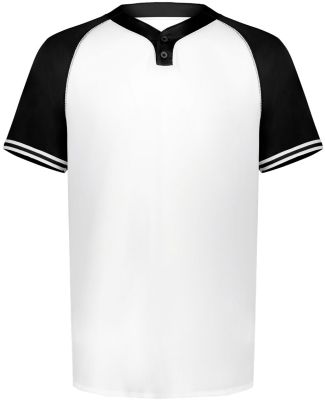 Augusta Sportswear 6905 Cutter Henley Jersey in White/ black