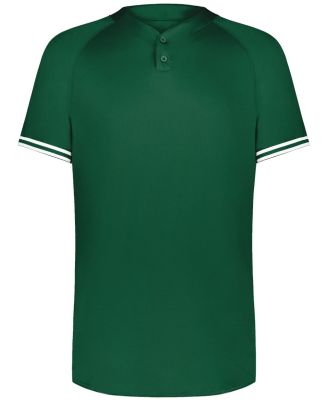 Augusta Sportswear 6905 Cutter Henley Jersey in Dark green/ white
