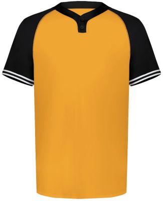 Augusta Sportswear 6906 Youth Cutter Henley Jersey in Gold/ black