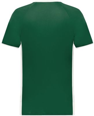 Augusta Sportswear 6908 Youth Cutter V-Neck Jersey in Dark green/ white