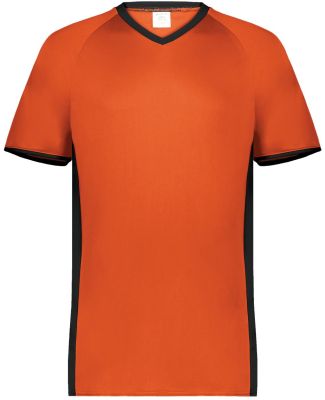 Augusta Sportswear 6908 Youth Cutter V-Neck Jersey in Orange/ black