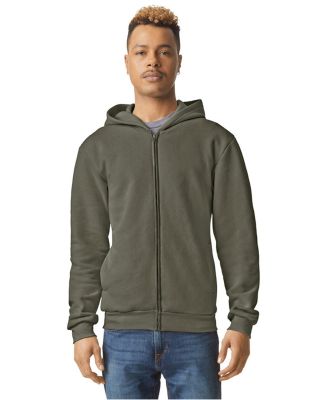 American Apparel RF497 ReFlex Fleece Full-Zip Hood in Lieutenant