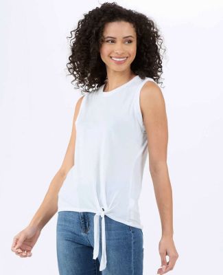 Boxercraft BW2507 Women's Knot Front T-Shirt in White