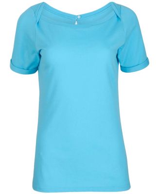 Boxercraft BW2404 Women's Carefree T-shirt in Pacific blue