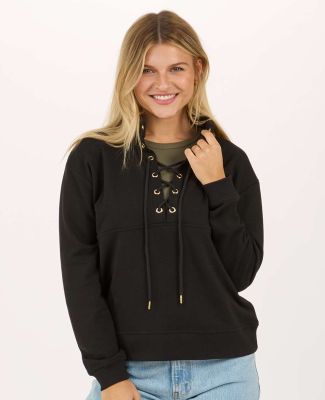 Boxercraft BW5401 Women's Lace Up Pullover in Black