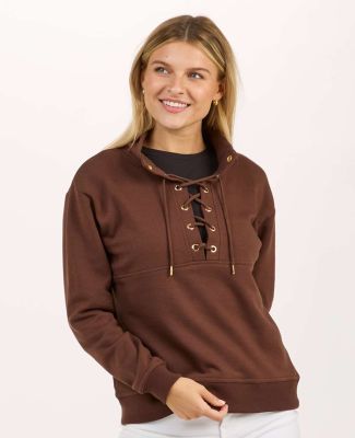 Boxercraft BW5401 Women's Lace Up Pullover in Espresso
