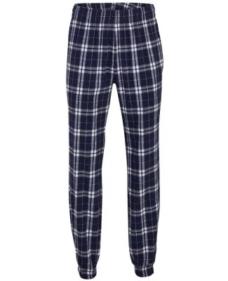 Boxercraft BM6625 Flannel Joggers in Navy/ silver