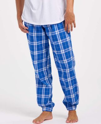 Boxercraft BM6625 Flannel Joggers in Royal/ silver