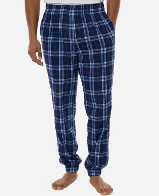 Boxercraft BM6625 Flannel Joggers in Navy/ columbia plaid
