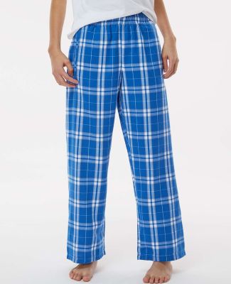 Boxercraft BY6624 Youth Flannel Pants in Royal/ silver